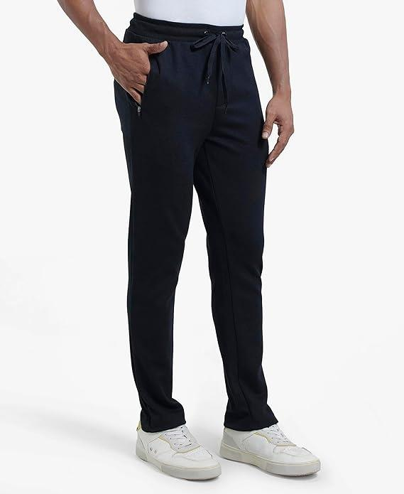 Jockey Men's Super Combed Cotton Rich Pique Interlock Fabric Slim Fit Mid Rise Trackpants with Side and Back Pockets