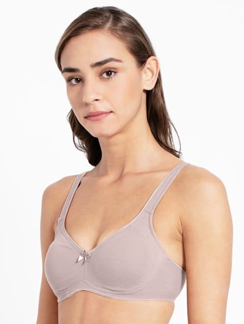 Jockey  Women Super Combed Cotton Elastane Everyday Bra | Wirefree | Non Padded | Full Coverage with Contoured Shaper Panel | Fabric