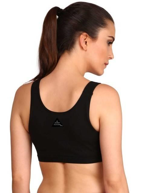 Jockey  Women Super Combed Cotton Elastane Active Bra | Wirefree | Non Padded | Full Coverage Slip-On with Wider Straps