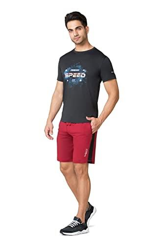 Van Heusen Men Active Sports Swift Dry Knit Shorts - High Stretch, Mesh Panel