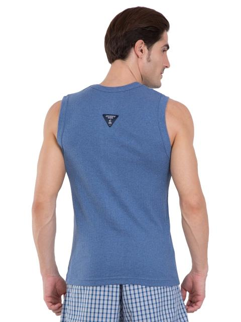 Jockey Men's Super Combed Cotton Rib Solid Slim Fit Round Neck Muscle Vest