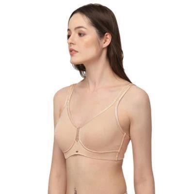 SOIE Women’s Full Coverage Minimizer Bra ,Non Padded, Non Wired,Nylon Spandex , Broad Cushioned Straps,High Side Coverage & Side Support