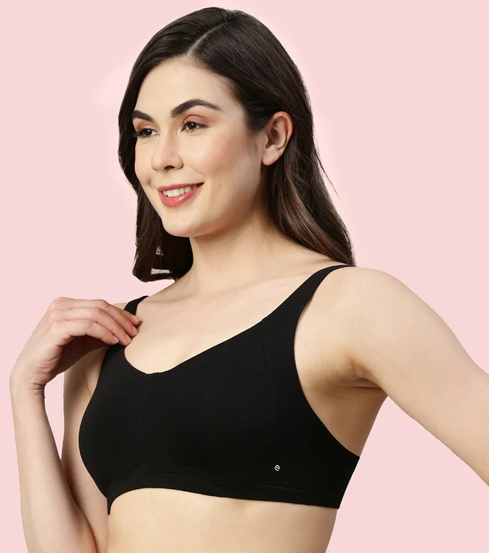 Enamor Women's Everyday Cotton Minimizer Bra - Non-Wired, Padded, Full Coverage, Intellifresh and Antimicrobial