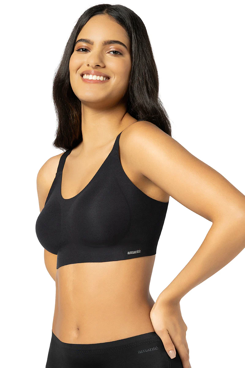 Amante  Invisi Breathe Non-Padded Non-Wired Cotton Bra