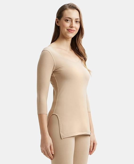 JOCKEY WOMAN 3/4 SLEEVE MICROFIBER ELASTANE STRETCH THERMAL