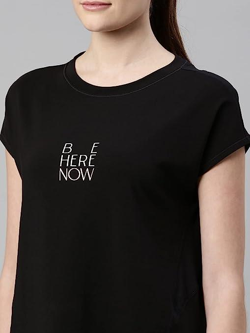 ENAMORE LADIES T-SHIRT R-NECK  DRY FIT COTTON SPANDEX WITH ANTIMICROBIAL FINISH ACTIVE STAY FRESH WORKOUT  T-SHIRT