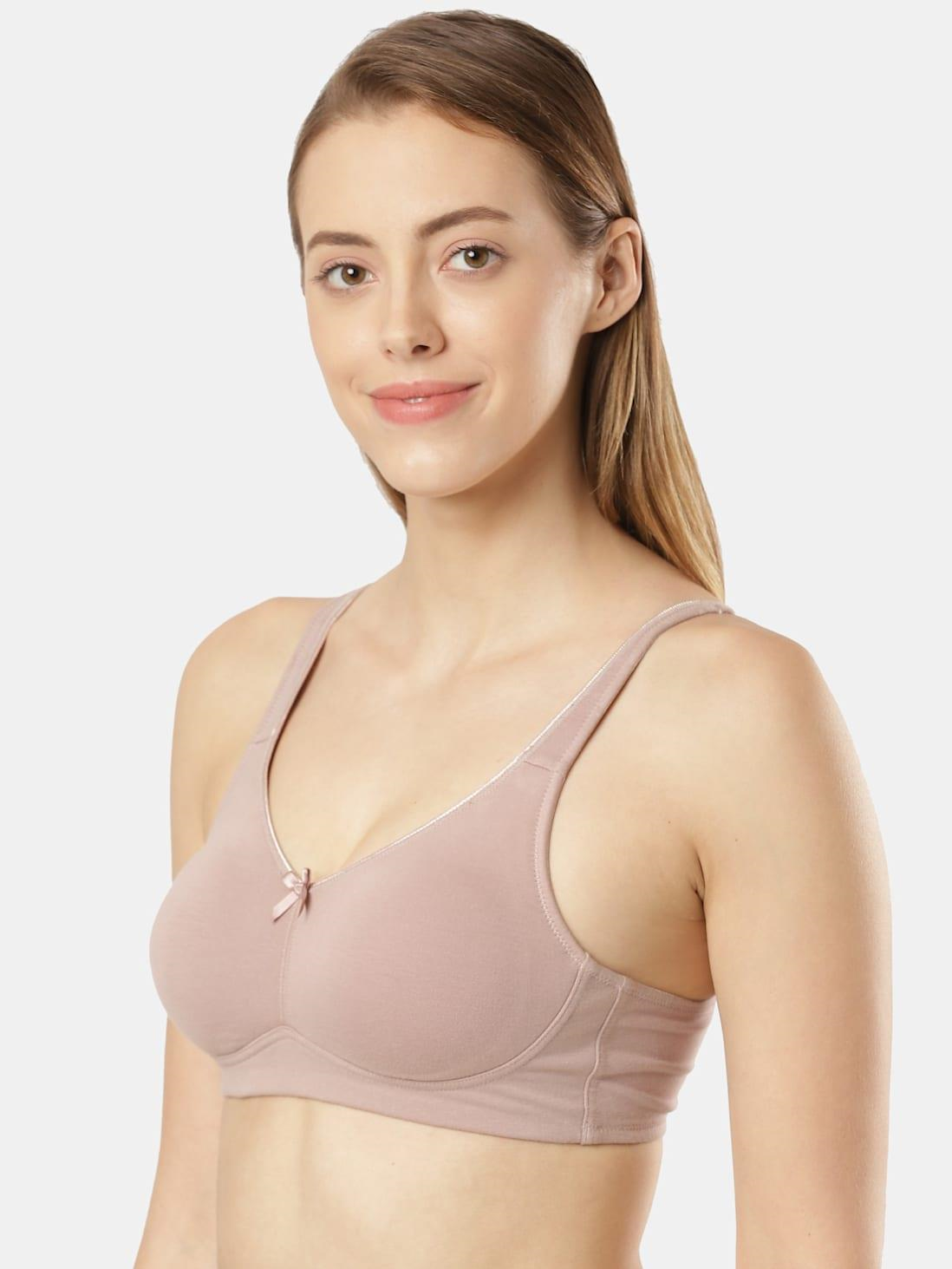 Jockey  Women's Everyday Bra | Wirefree | Non Padded | Full Coverage | Concealed Shaper Panel | Super Combed Cotton Elastane Fabric