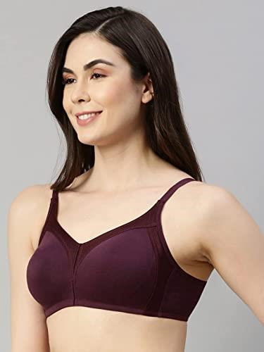 Enamor  Npn Padded M Frame No Bounce Full Support Cotton Bra for Women - Non-Padded Non-Wired & Full Coverage with Cooling Technology