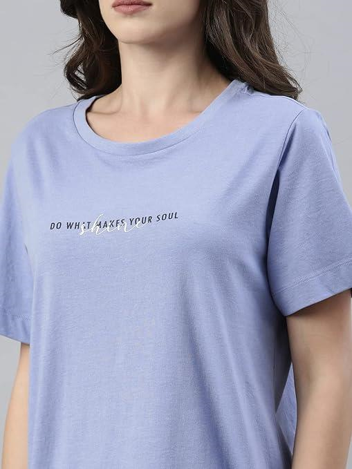 ENAMORE LADIES T-SHIRT MID-THIGH LENGTH R-NECK