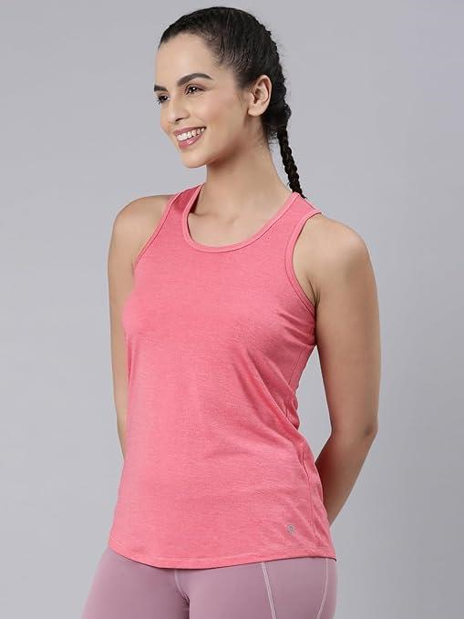 Enamor Sleeveless Round Neck Regular Length Tank T-Shirt - Slim Fit, Quick Dry, Antimicrobial