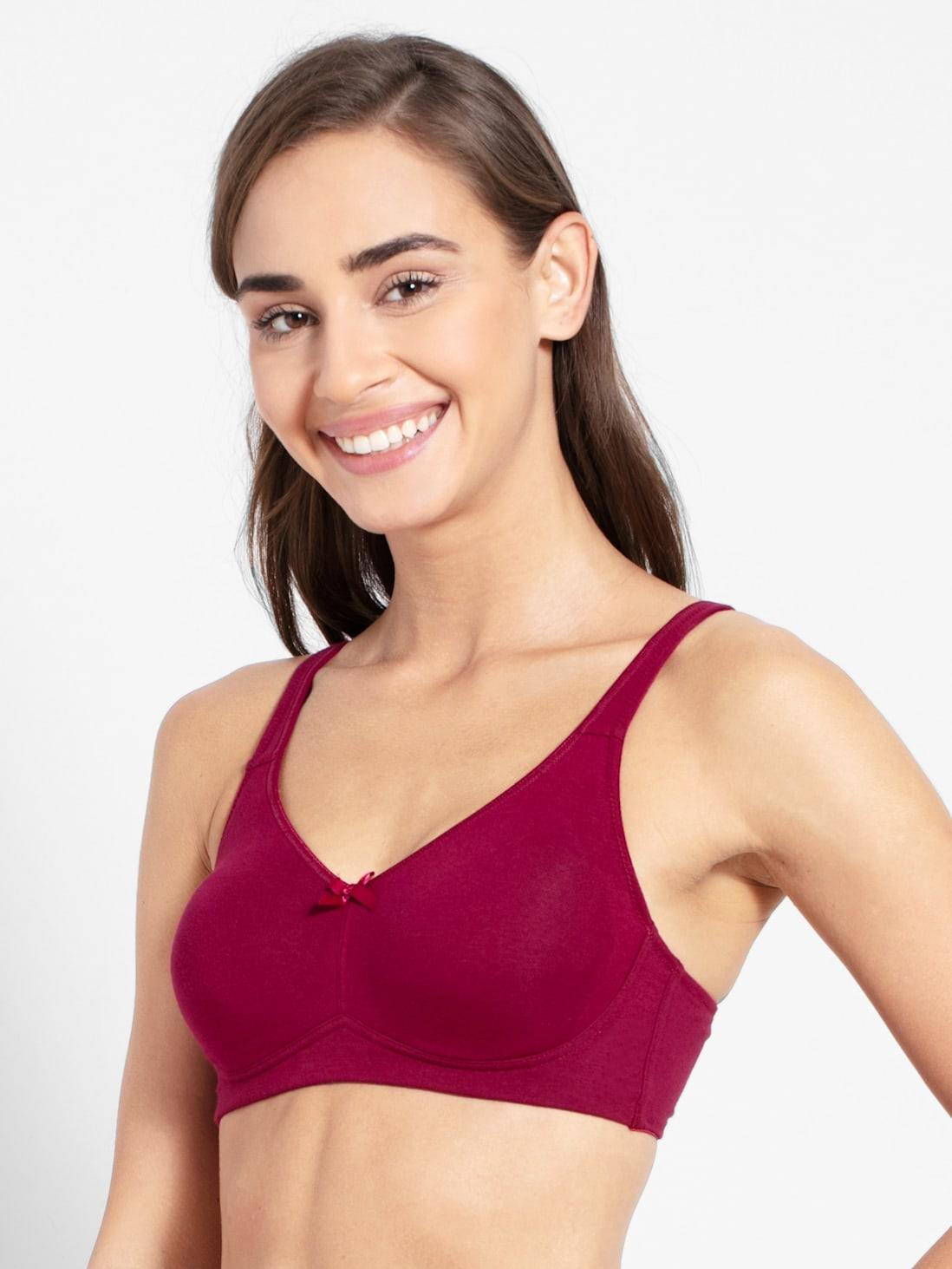 Jockey  Women's Everyday Bra | Wirefree | Non Padded | Full Coverage | Concealed Shaper Panel | Super Combed Cotton Elastane Fabric