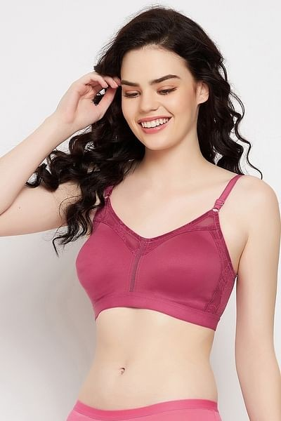 Clovia Cotton Spandex Solid Non-Padded Full Cup Wire Free Spacer Cup Bra