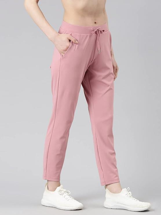 Enamor Mid Rise 7/8th Length Drawstring Closure Travel Pants for Women - Relaxed Fit, Quick Dry, Antimicrobial