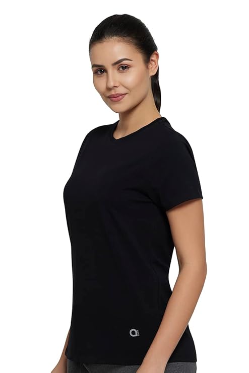 AMANTE LADIES T-SHIRT SHORT SLEEVEE CREW NECK T-SHIRT