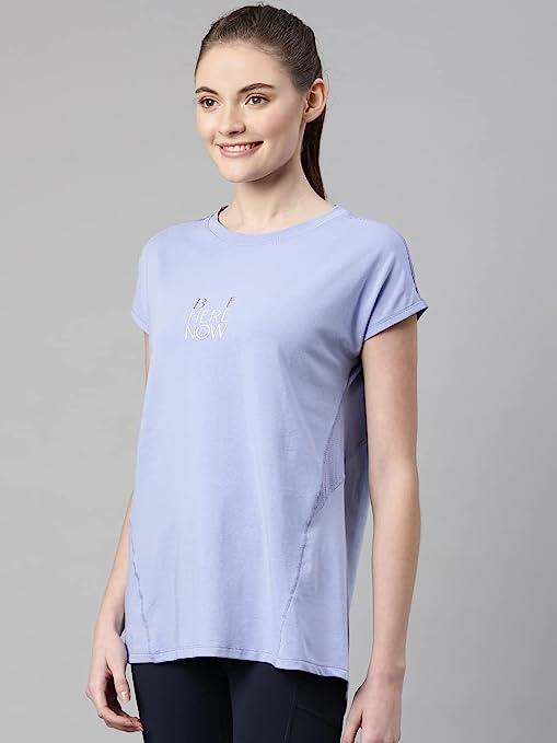 ENAMORE LADIES T-SHIRT R-NECK  DRY FIT COTTON SPANDEX WITH ANTIMICROBIAL FINISH ACTIVE STAY FRESH WORKOUT  T-SHIRT