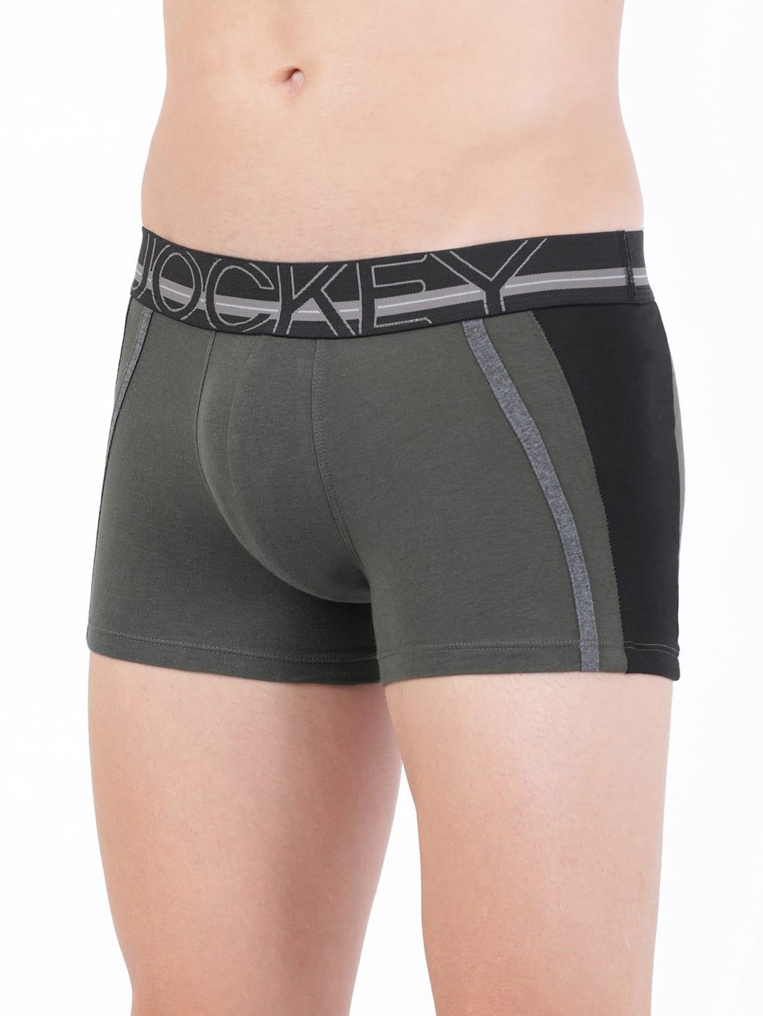 Jockey US21 Men's Super Combed Cotton Elastane Stretch Solid Trunk with Ultrasoft Waistband
