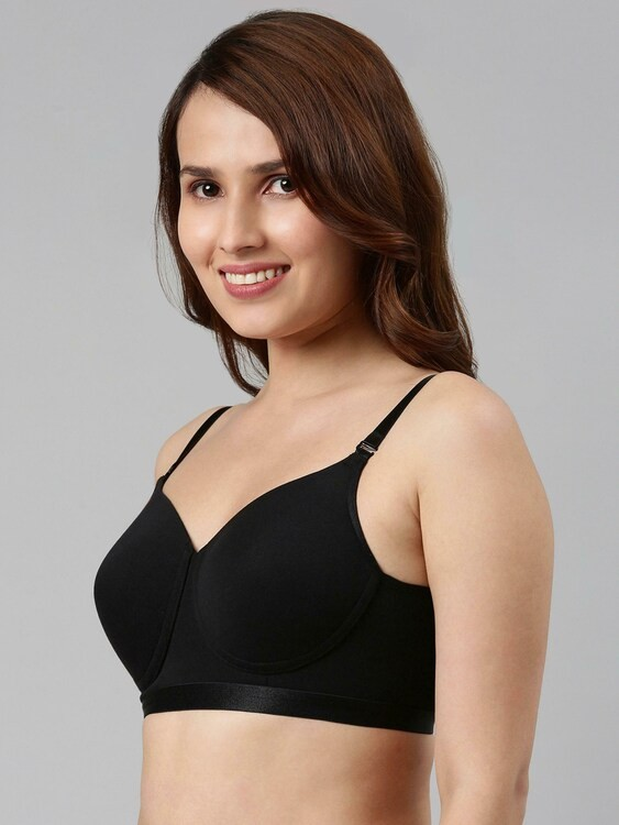 Enamor Innovations Fabcool Breathable Cup Women's T-Shirt Bra - Antimicrobial Comfort, Perforated Cups Padded, Wirefree, High Coverage