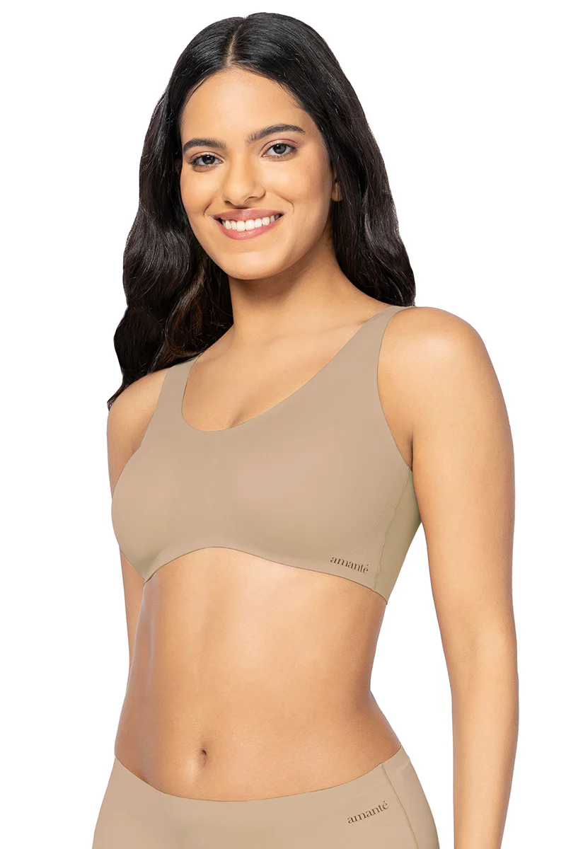 Amante Solid Padded Full Cup Wire Free T-Shirt Bra