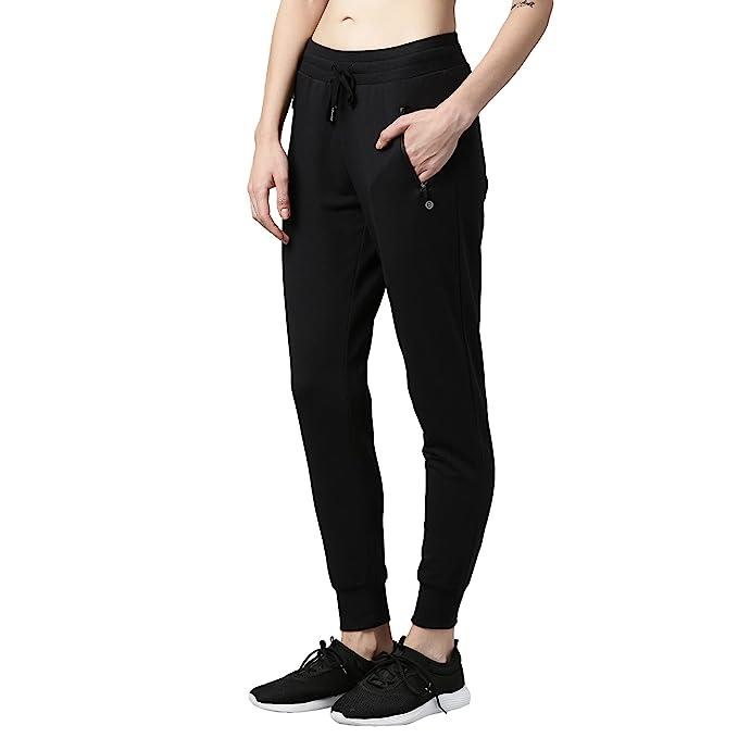 Enamor Mid Rise 7/8th length Drawstring Closure Cotton Terry Jogger For Women - Slim Fit, Super Soft, Antimicrobial