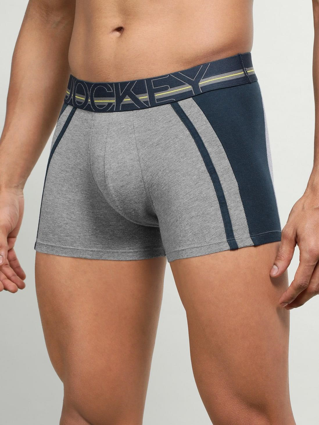 Jockey US21 Men's Super Combed Cotton Elastane Stretch Solid Trunk with Ultrasoft Waistband