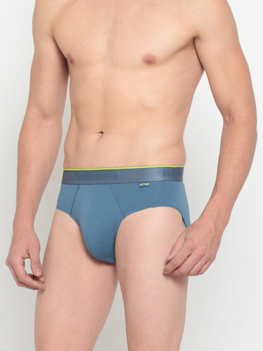 Van Heusen Men Briefs - Nylon Spandex - Swift Dry, Elasticized Waistband, Label Free