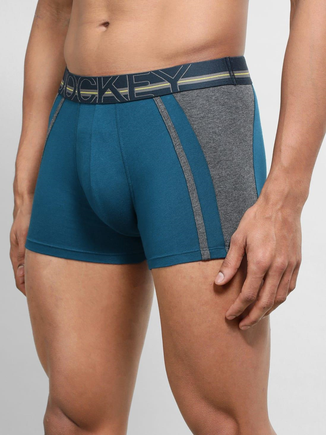 Jockey US21 Men's Super Combed Cotton Elastane Stretch Solid Trunk with Ultrasoft Waistband