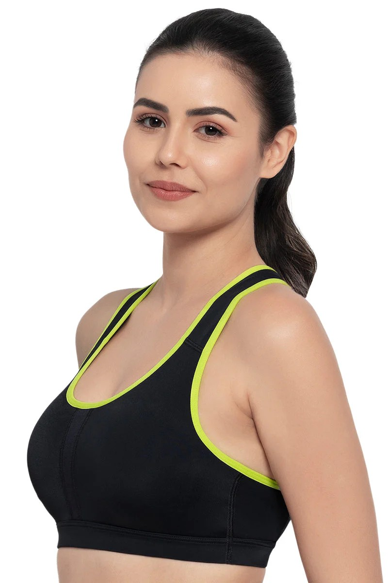 Amante Solid Padded Non-Wired Full Coverage Medium Impact Sports Bra