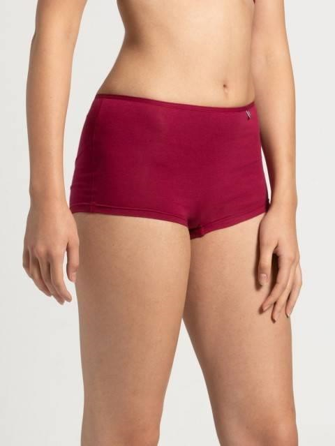 Jockey  Women's High Coverage Super Combed Cotton Elastane Stretch Mid Waist Boy Shorts Panty with Concealed Waistband and Stay Fresh Treatment