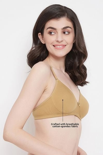 Clovia Women's Cotton Padded Non-Wired Full Cup Multiway T-Shirt Bra