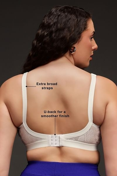 Clovia Cotton Spandex Solid Non-Padded Full Cup Wire Free Spacer Cup Bra