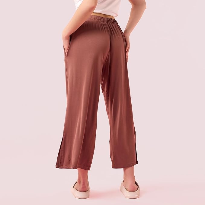 ENAMORE LADIES CAPRI VISCOSE STRETCH JERSEY ZIPPER POCKET CAPRI