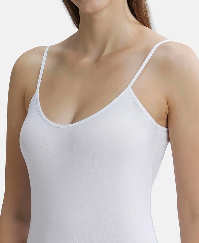 Jockey  Women's Super Combed Cotton Rib Regular Fit Camisole with Adjustable Straps