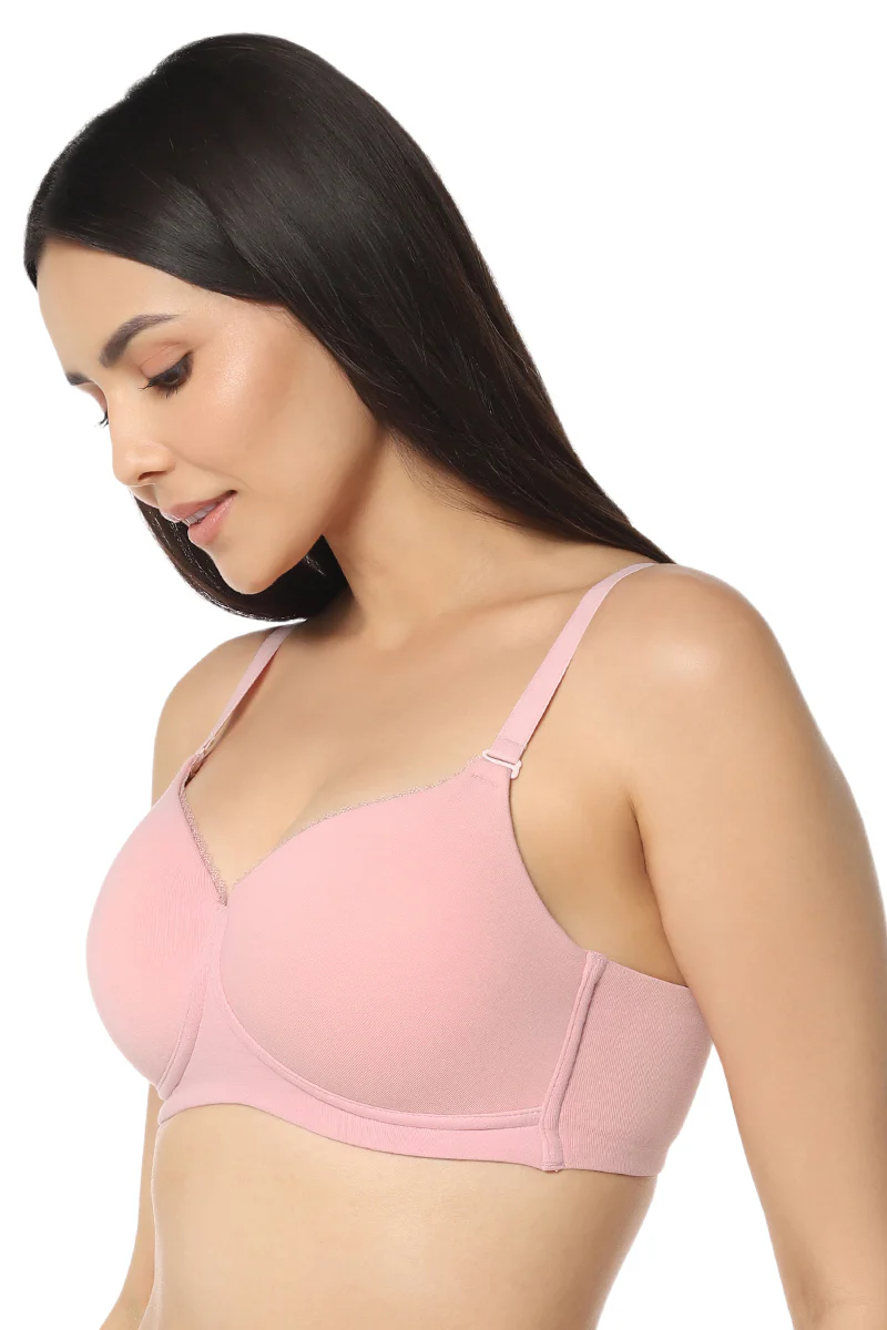 Amante Women Padded Non Wired Full Coverage Seamless Essential Wirefree T-Shirt Bra