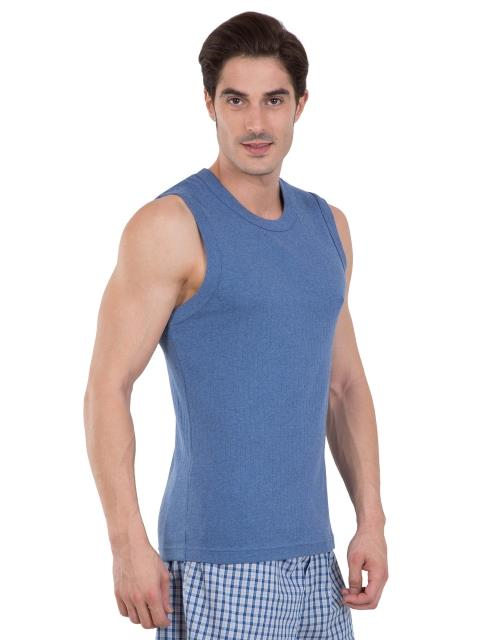 Jockey Men's Super Combed Cotton Rib Solid Slim Fit Round Neck Muscle Vest