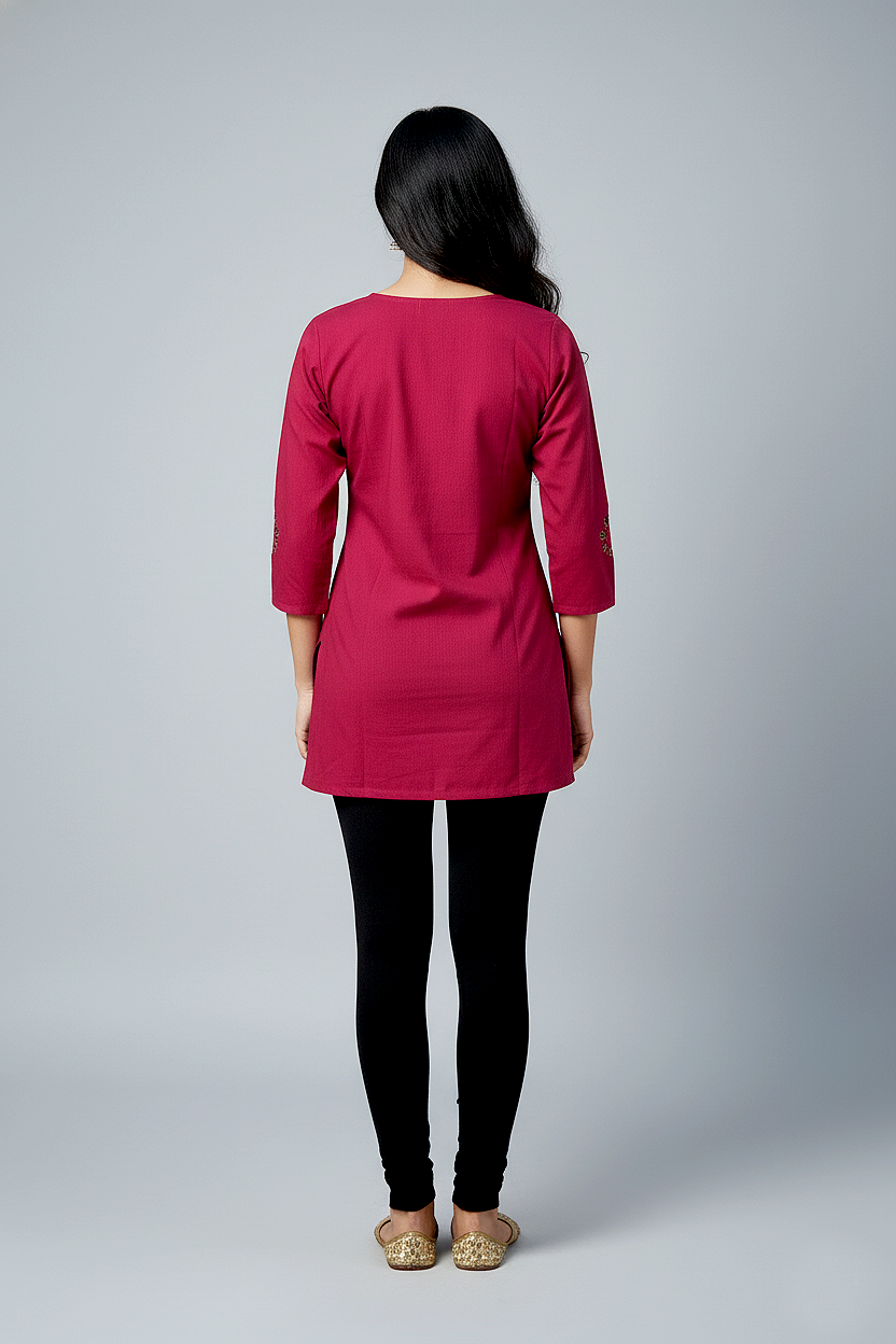 Modern Ethnic Embroidered Short Kurti