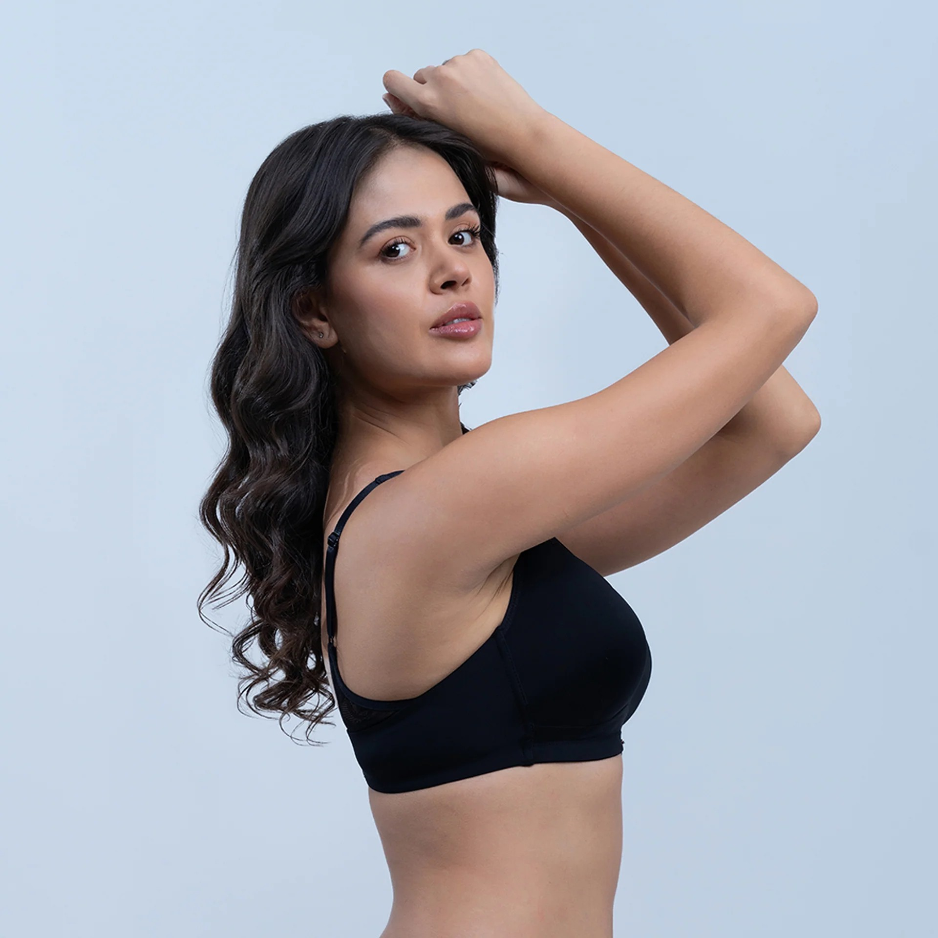 SOIE Women’s Full Coverage Padded Non-Wired Lacy Cami Bra|Soft Nylon Spandex Everyday Comfort Bra with Adjustable Straps & Feminine Lace Detailing