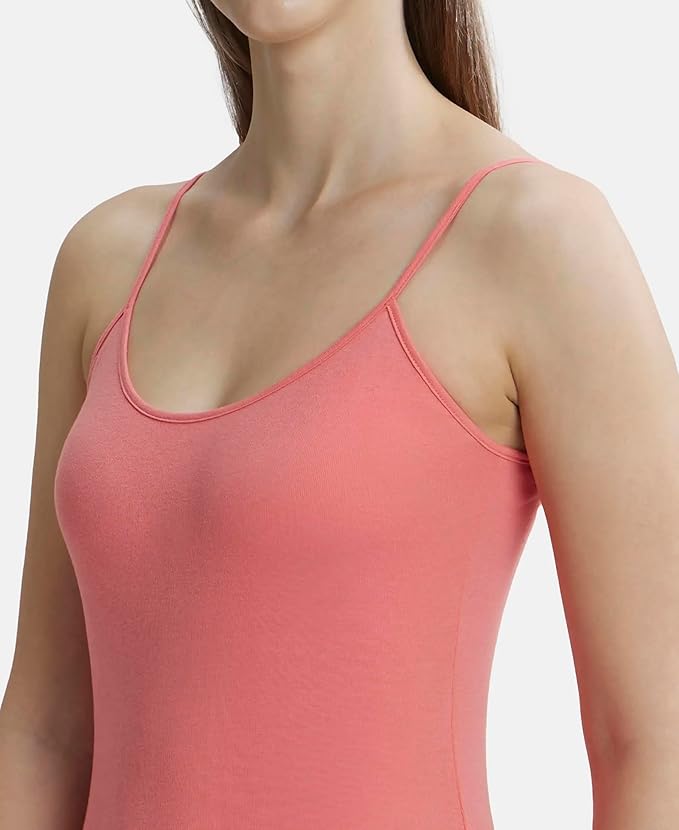 Jockey  Women's Super Combed Cotton Rib Regular Fit Camisole with Adjustable Straps