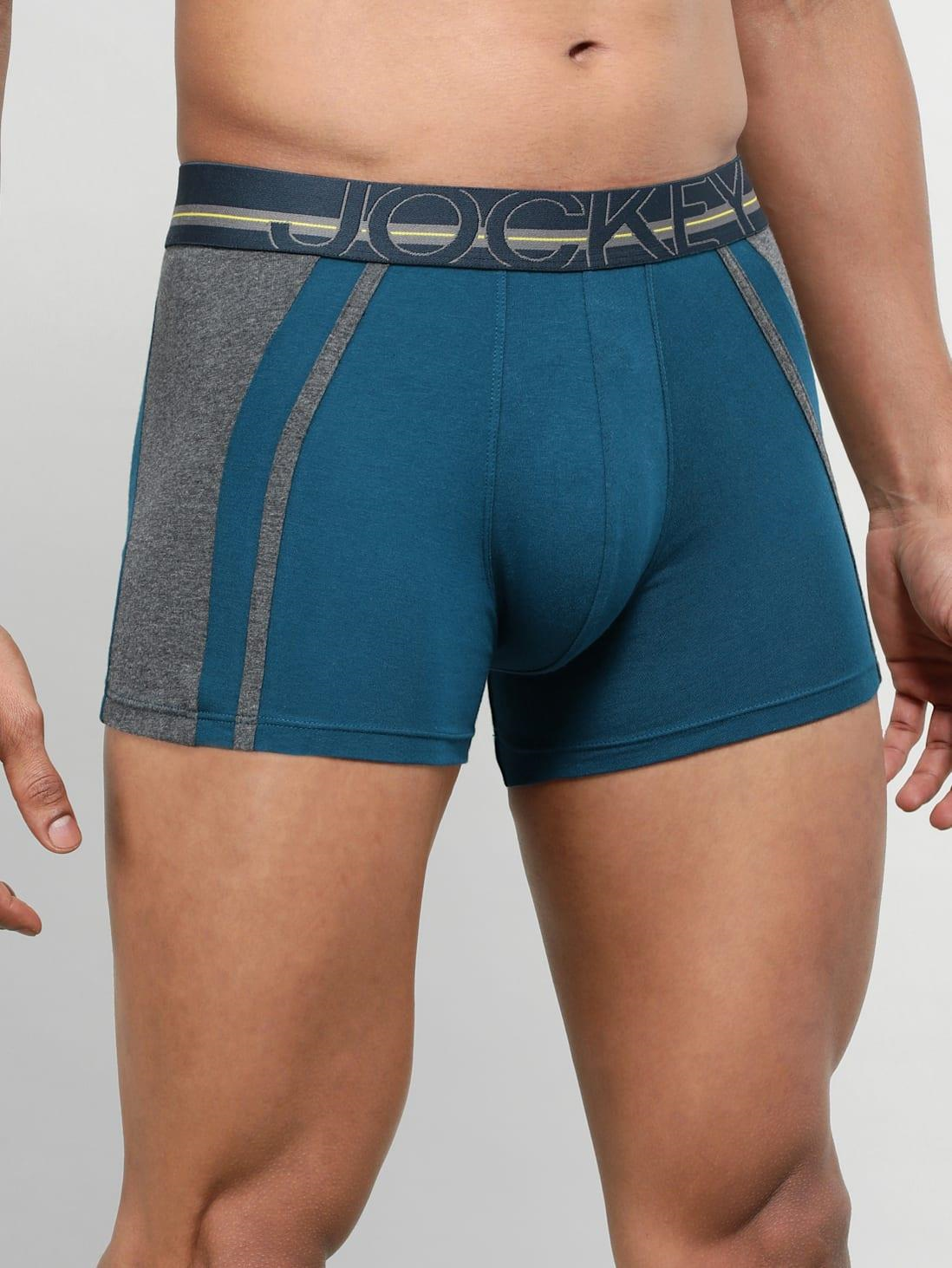 Jockey US21 Men's Super Combed Cotton Elastane Stretch Solid Trunk with Ultrasoft Waistband