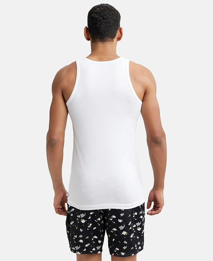 Jockey Men's Super Combed Cotton Round Neck Slim Fit Sleeveless Vest (pack of 2)