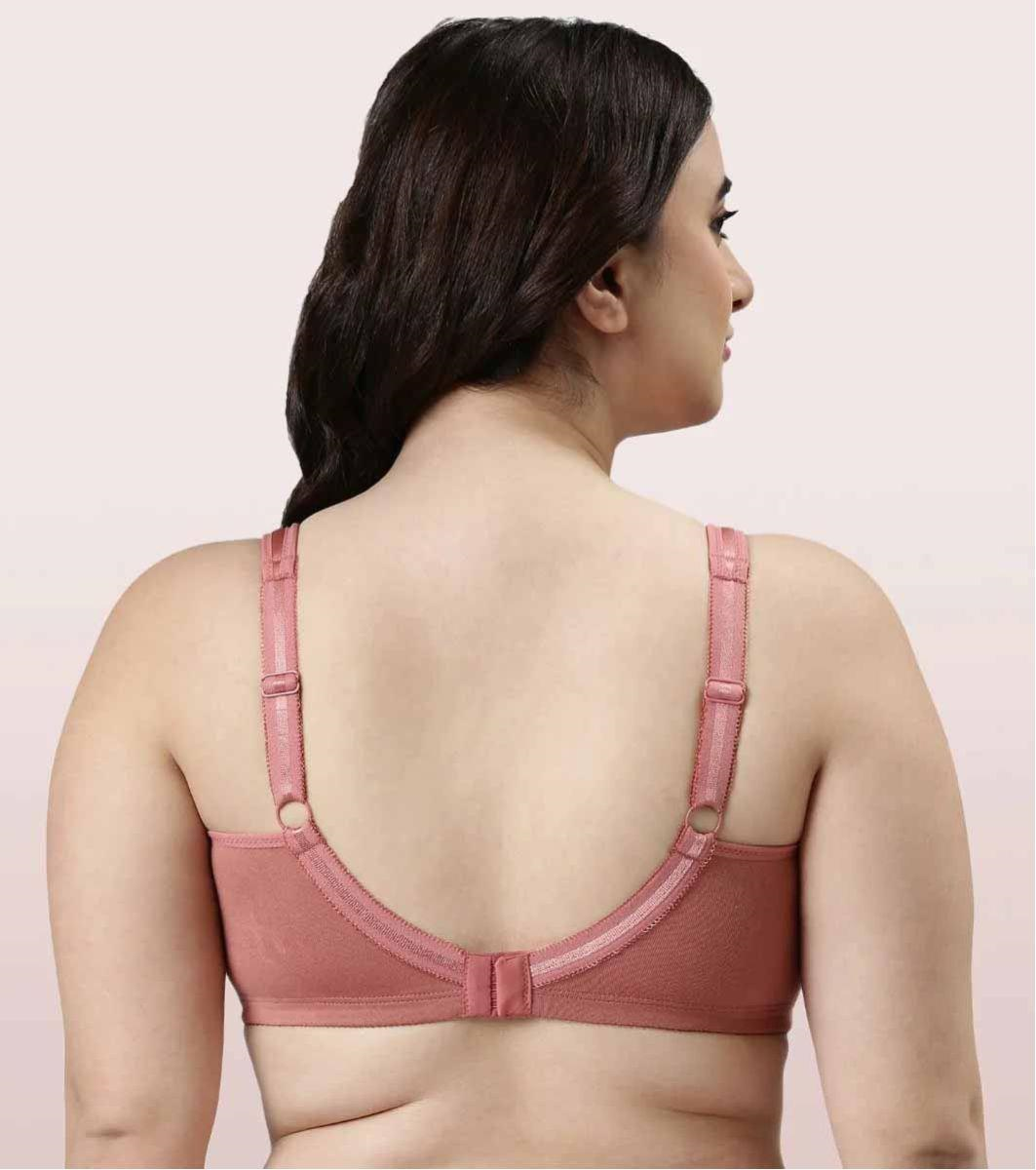 Enamor Full Support Super Lift Women's Cotton Everyday Minimizer Bra - Non Padded, Wirefree, Full Coverage