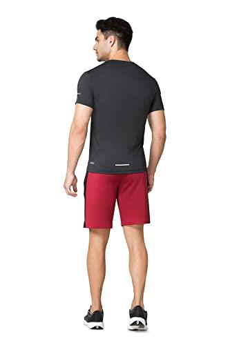 Van Heusen Men Active Sports Swift Dry Knit Shorts - High Stretch, Mesh Panel