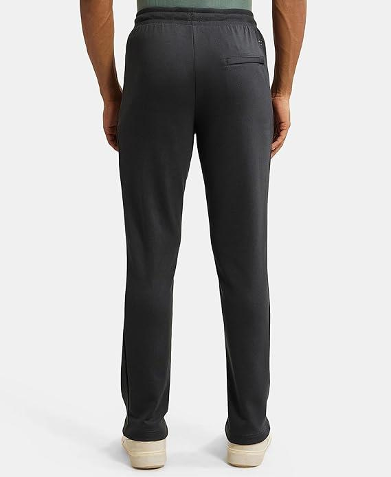 Jockey Men's Super Combed Cotton Rich Pique Interlock Fabric Slim Fit Mid Rise Trackpants with Side and Back Pockets