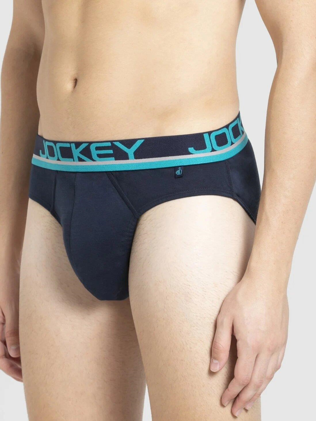 Jockey FP02 Men's Super Combed Cotton Rib Solid Brief with Ultrasoft Waistband