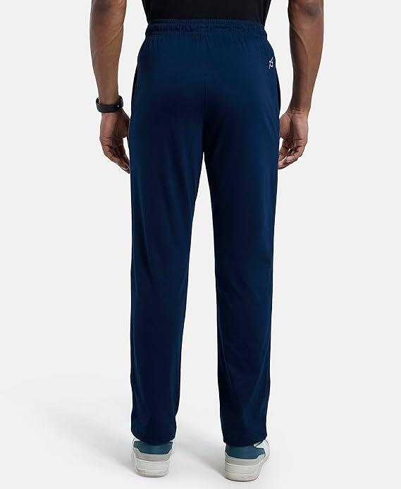 Jockey Men's Super Combed Cotton Rich Regular Fit Mid Rise Trackpants with Side Pockets
