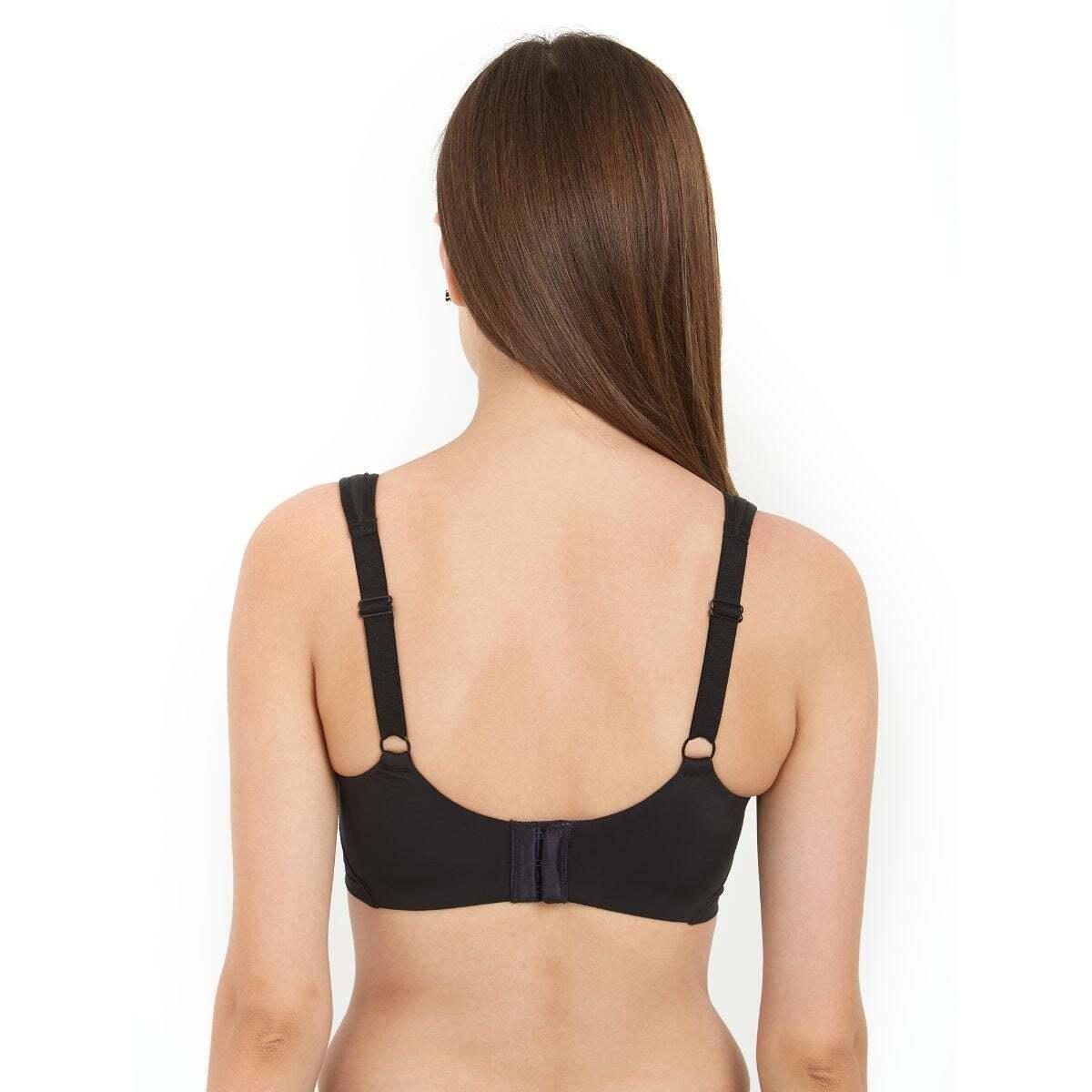 SOIE Women’s Full Coverage Minimizer Bra ,Non Padded, Non Wired,Nylon Spandex , Broad Cushioned Straps,High Side Coverage & Side Support