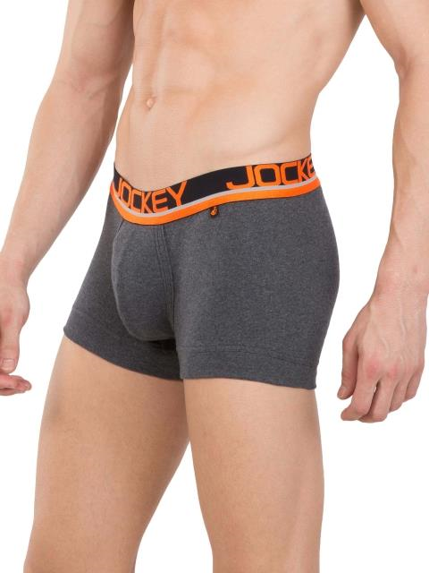 Jockey FP03 Men's Super Combed Cotton Rib Solid Trunk with Ultrasoft Waistband