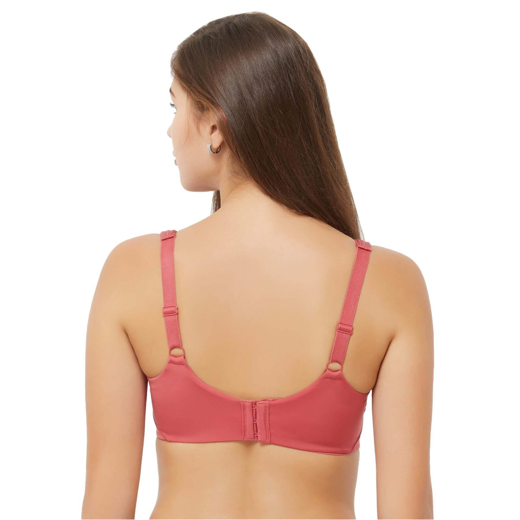 SOIE Women’s Full Coverage Minimizer Bra ,Non Padded, Non Wired,Nylon Spandex , Broad Cushioned Straps,High Side Coverage & Side Support