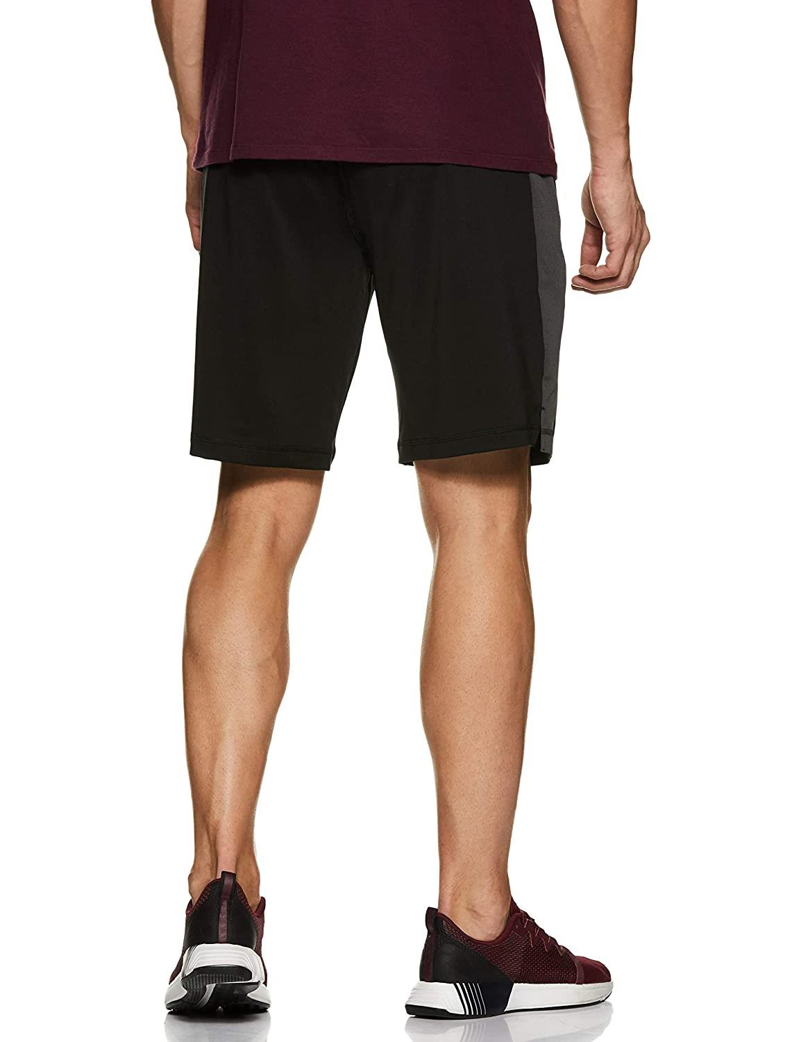 Van Heusen Men Active Sports Swift Dry Knit Shorts - High Stretch, Mesh Panel