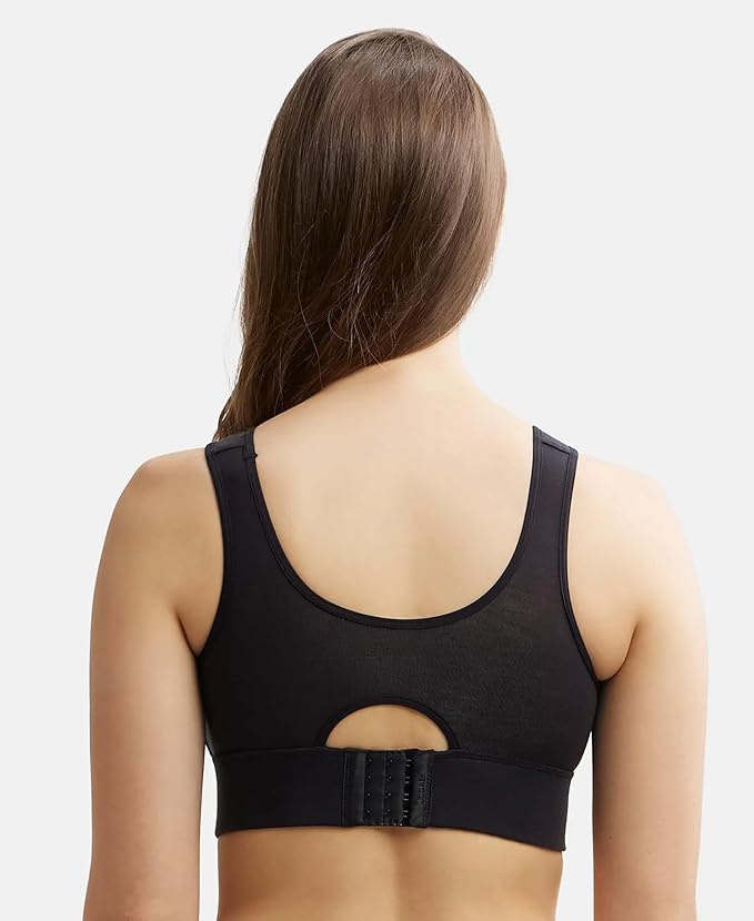 Jockey Women Rayon Lounge Bra | Wirefree | Padded | Full Coverage with Removable Pads | Tencel Lyocell Fabric