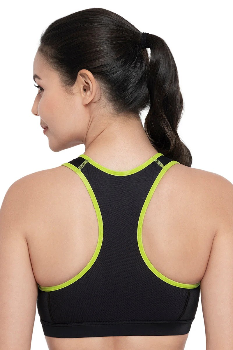 Amante Solid Padded Non-Wired Full Coverage Medium Impact Sports Bra